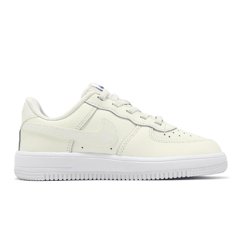 NIKE 耐吉 童鞋 Force 1 Low EasyOn LV8 1 PS 中童 米白 藍 休閒鞋 FV6104-100