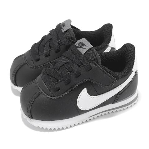 NIKE 耐吉 Nike 耐吉 童鞋 Kids Cortez Easyon TDV 阿甘鞋 黑 白 小童 學步鞋 套入式 親子鞋 DM0952-001