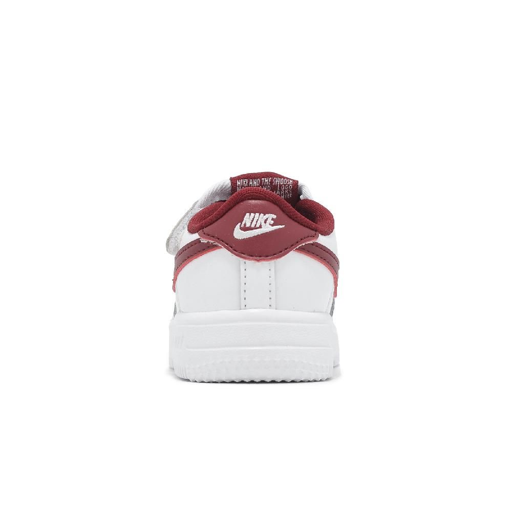 NIKE 耐吉 Nike 耐吉 童鞋 Force 1 Low EasyOn 小童 白 紅 套入式 方便穿脫 休閒鞋 FN0236-105