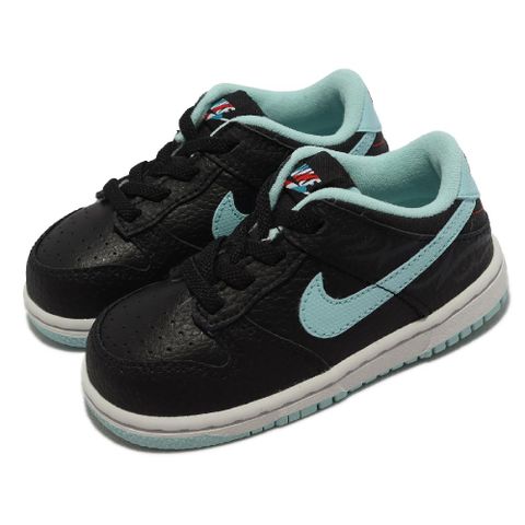 NIKE 耐吉 Nike 耐吉 童鞋 Dunk Low SE TDV 小童 幼童 黑 天藍 理髮店 學步鞋 休閒鞋 DH9760-001