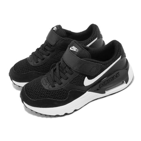 NIKE 耐吉 Nike 耐吉 童鞋 Air Max Systm PS 中童 黑 白 魔鬼氈 氣墊 運動鞋 小朋友 DQ0285-001