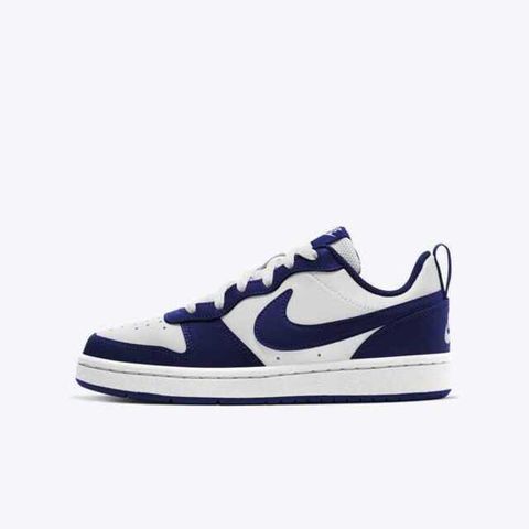 NIKE 耐吉 Nike Court Borough Low 2 GS [BQ5448-107] 大童 休閒鞋 運動 皮革 白 深藍