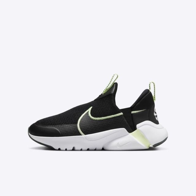 NIKE 耐吉 Nike Flex Plus 2 GS [DV8999-008] 大童 慢跑鞋 運動 休閒 套入式 透氣 舒適 黑 螢綠