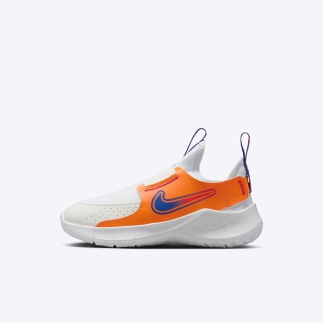 NIKE 耐吉 Nike Flex Runner 3 PS [FN1449-101] 中童 慢跑鞋 運動 休閒 無鞋帶 套入式 白橘