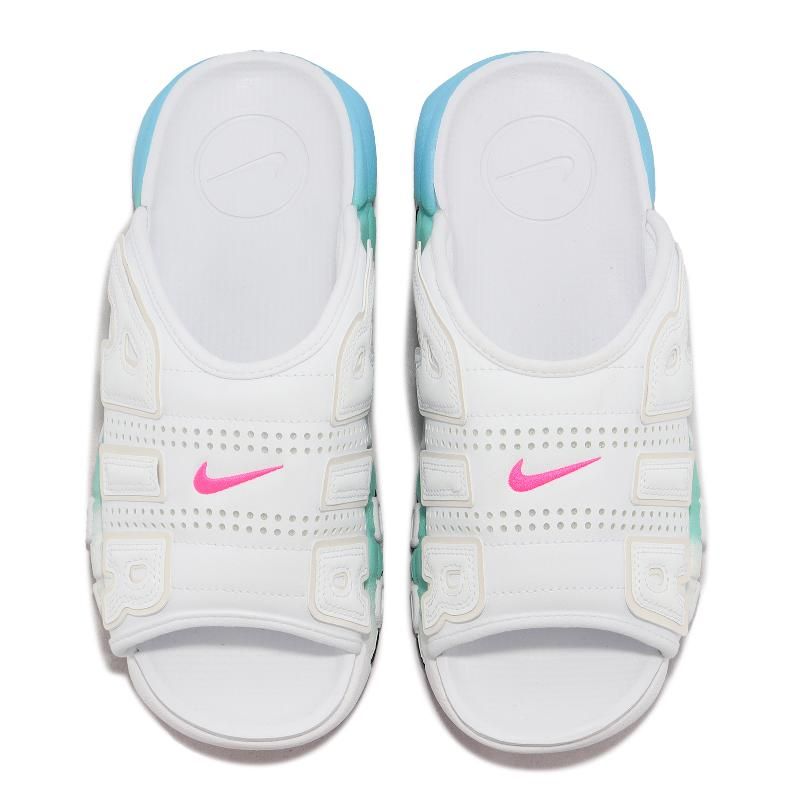 Nike 拖鞋Air More Uptempo Slide 男鞋女鞋白藍綠運動拖鞋大AIR FN3437