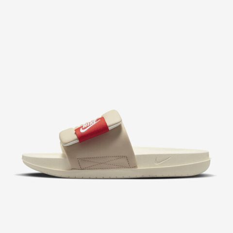 NIKE 耐吉 W Offcourt Adjust Slide [DV1033-100] 女 涼拖鞋 運動 休閒 魔鬼氈 奶茶