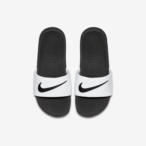 Nike Kawa Slide GS/PS [819352-100] 大童 涼拖鞋 運動 休閒 輕量 舒適 簡約 白 黑