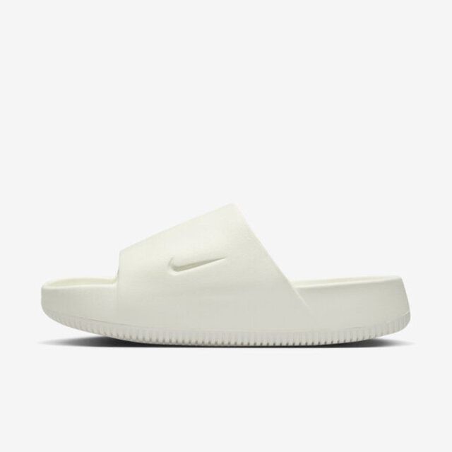  Nike W Calm Slide [DX4816-100] 女 涼拖鞋 麵包拖鞋 休閒 厚底 舒適 緩震 防水 白