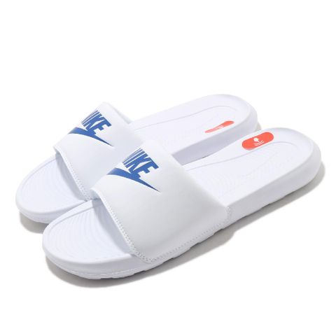 NIKE 耐吉 拖鞋 Victori One Slide 白 藍 Q彈中底 男鞋 女鞋 基本款 CN9675-102