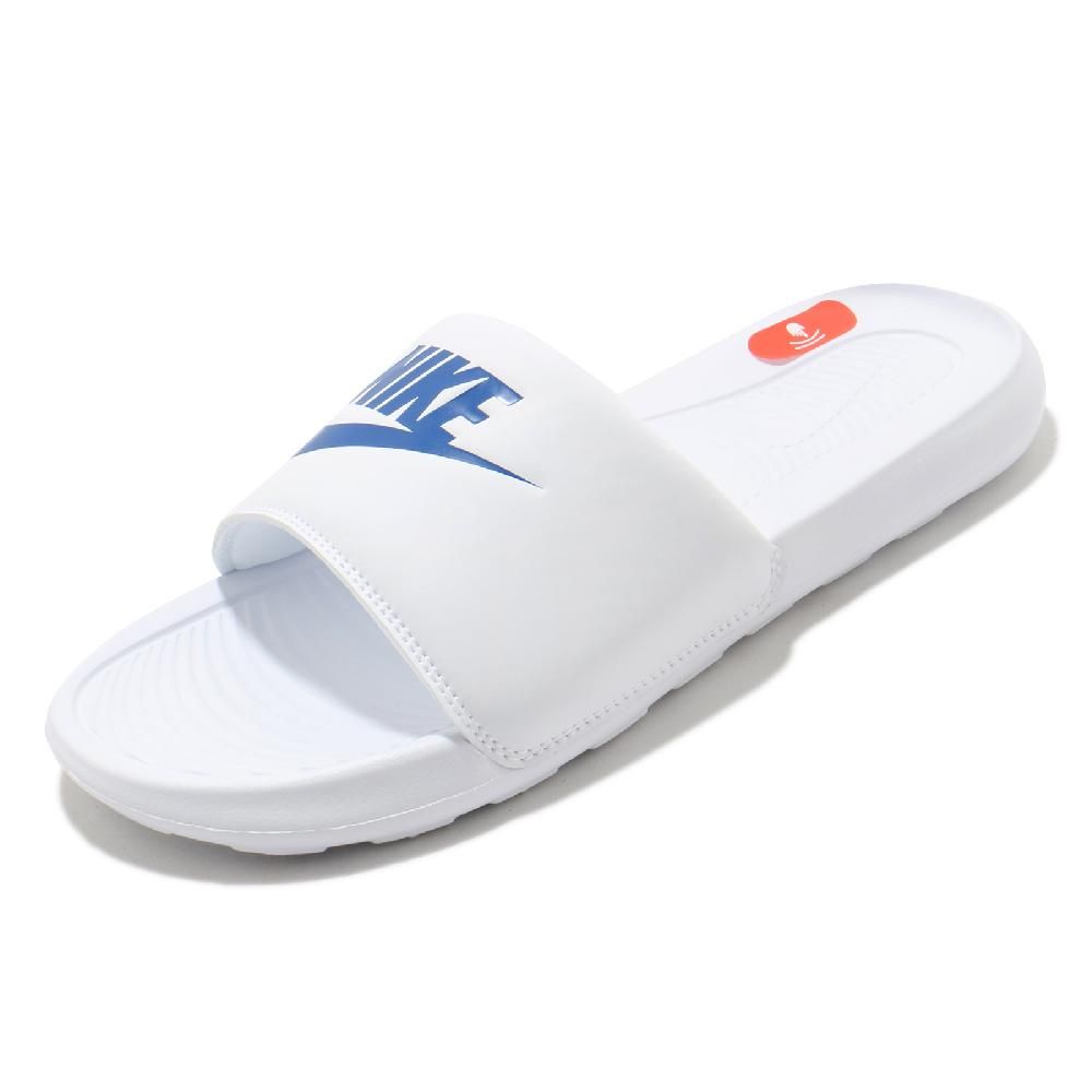 NIKE 耐吉   拖鞋 Victori One Slide 白 藍 Q彈中底 男鞋 女鞋 基本款 CN9675-102