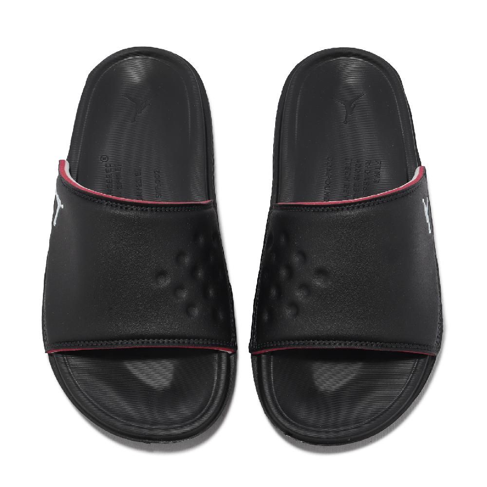 NIKE 耐吉   拖鞋 Jordan Play Slide GS 女鞋 大童鞋 黑 紅 皮革 一片拖 運動拖鞋 喬丹 DN3596-060