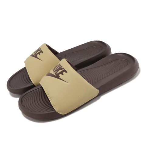 NIKE 耐吉 拖鞋 Victori One Slide 男鞋 綠 棕 一片拖 運動拖鞋 CN9675-701