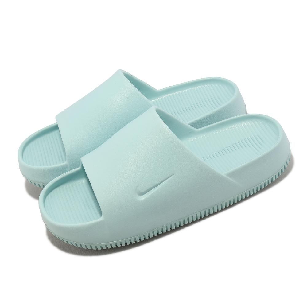 NIKE 耐吉   拖鞋 Wmns Calm Slide 女鞋 蒂芬妮綠 微厚底 麵包拖 防水 DX4816-300