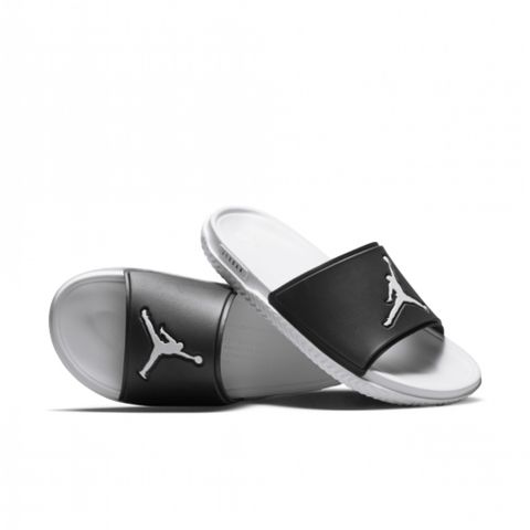 NIKE 耐吉 JORDAN JUMPMAN SLIDE 拖鞋 男 運動 AJ 喬丹 黑白 FQ1598-010