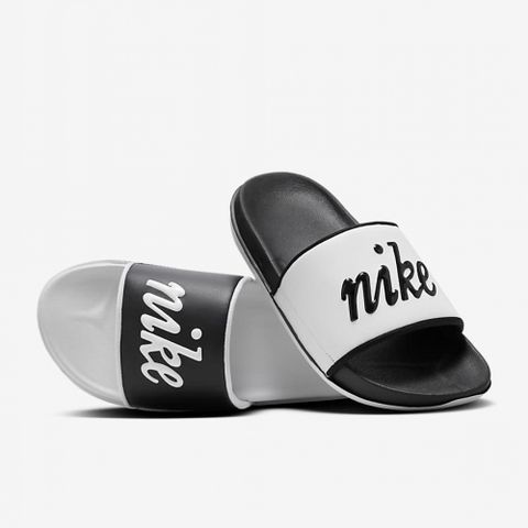 NIKE W OFFCOURT SLIDE MIX 拖鞋 女 休閒 運動 黑白 陰陽配色 FQ7646-100