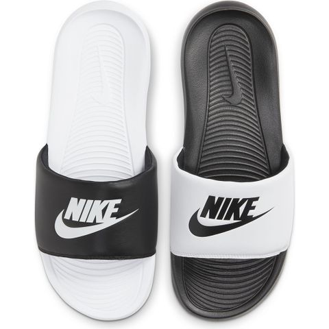 NIKE 耐吉 VICTORI ONE SLIDE MIX 拖鞋 男 休閒 海邊 陰陽配色 黑白 DD0234-100