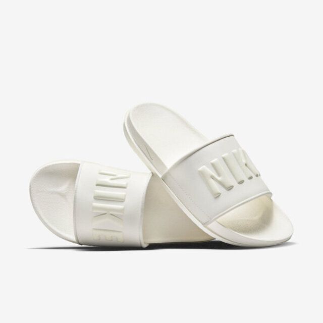 NIKE 耐吉  Wmns Offcourt Slide [BQ4632-111] 女 涼拖鞋 經典 休閒 舒適 輕便 奶油白