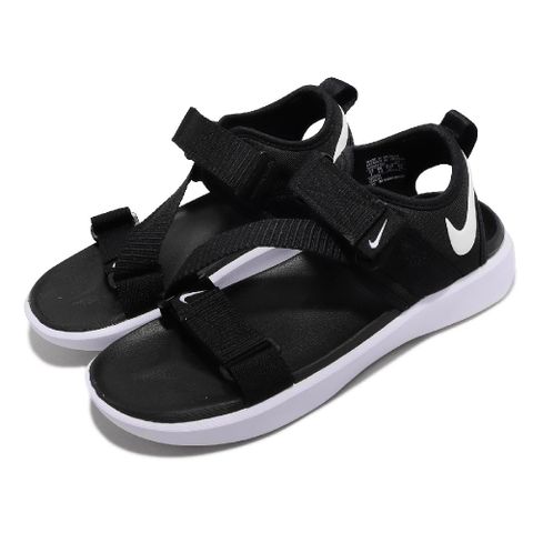 NIKE 耐吉 涼拖鞋 Wmns Vista Sandal 女鞋 黑 白 輕量 魔鬼氈 DJ6607-001