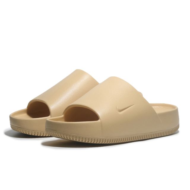 NIKE 耐吉  拖鞋 CALM SLIDE 奶茶色 防水 厚底 麵包拖鞋 女 DX4816-200