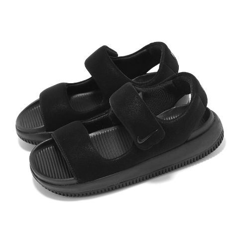 NIKE 耐吉 涼鞋 Wmns Calm Sandal 女鞋 黑 魔鬼氈 緩衝 涼拖鞋 FJ6043-001