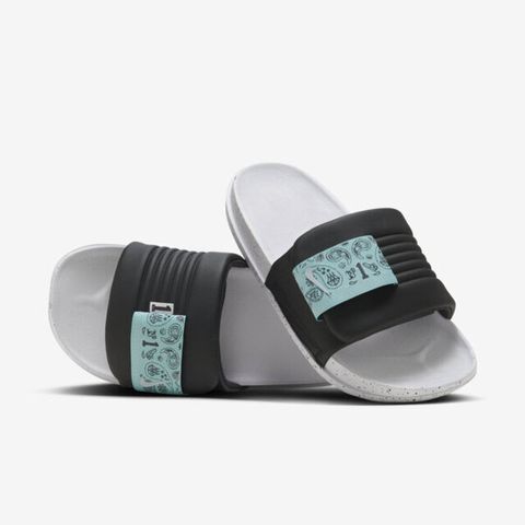 NIKE 耐吉 Offcourt Adjust Slide [HF5695-011]男女 涼拖鞋 運動 休閒 魔鬼氈 黑白