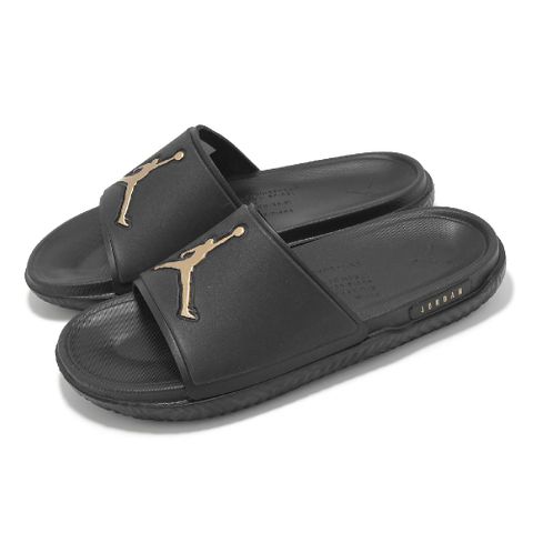 NIKE 耐吉 Nike 耐吉 拖鞋 Jordan Jumpman Slide 男鞋 黑 金 喬丹 涼拖鞋 休閒鞋 FQ1598-007