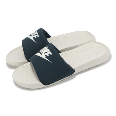 NIKE 耐吉 Nike 耐吉 拖鞋 Victori One Slide 男鞋 女鞋 藍 米白 軟Q 舒適 方便 涼拖鞋 CN9675-403