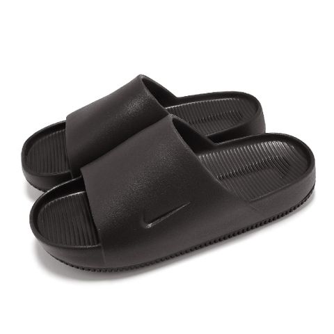 NIKE 耐吉 Nike 耐吉 拖鞋 Calm Slide 男鞋 黑 全黑 微厚底 踩屎感 FD4116-202