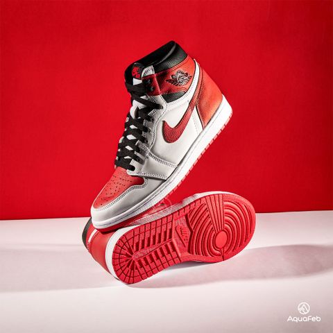 Nike Air Jordan 1 男鞋 AJ1 黑色 白色 紅色 經典 高筒 籃球鞋 休閒鞋 555088-161