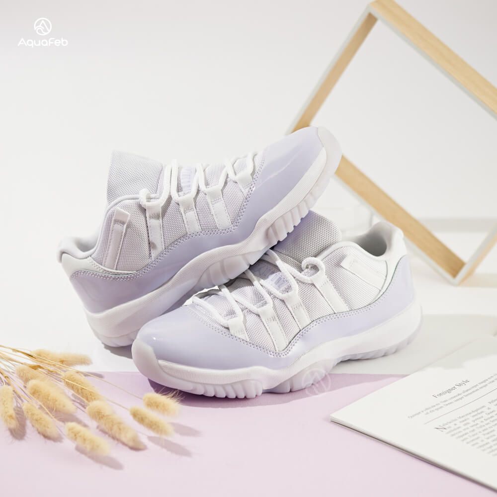 NIKE 耐吉  Jordan 11 Retro Low 女鞋 淡紫色 果凍底 亮皮 AJ11 籃球鞋 AH7860-101