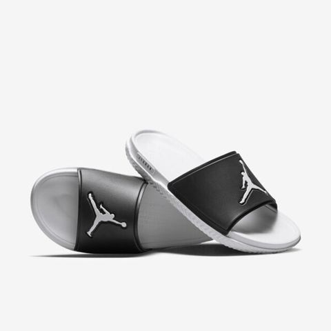 Nike Jordan Jumpman Slide [FQ1598-010] 男 涼拖鞋 喬丹 休閒 柔軟 緩震 白黑