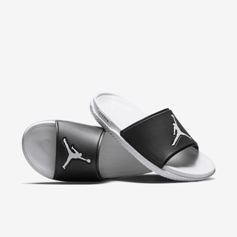 NIKE 耐吉 Jordan Jumpman Slide FQ1598-010 男 涼拖鞋 喬丹 休閒 柔軟 緩震 白黑