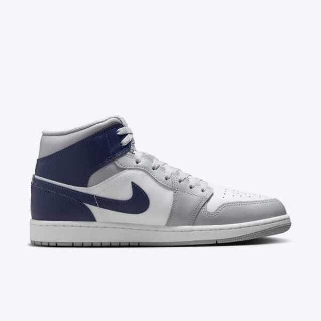 NIKE 耐吉  Air Jordan 1 Mid DQ8426-104 男 休閒鞋 運動 喬丹 中筒 AJ1 煙灰 深藍