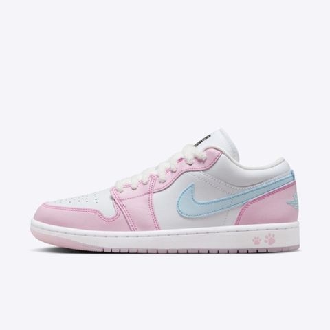 NIKE 耐吉 Wmns Air Jordan 1 Low SE HM3706-141 女 休閒鞋 經典 狗狗掌印 粉藍