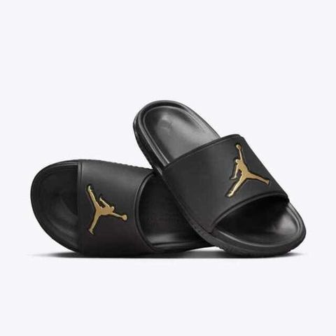 NIKE 耐吉 Nike Jordan Jumpman Slide [FQ1598-007] 男 涼拖鞋 喬丹 休閒 柔軟 緩震 黑金