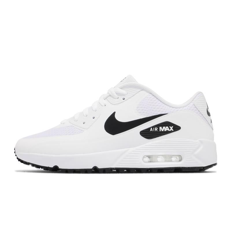 Nike 高爾夫球鞋Air Max 90 Golf 男鞋白黑無釘休閒鞋運動鞋CU9978-101