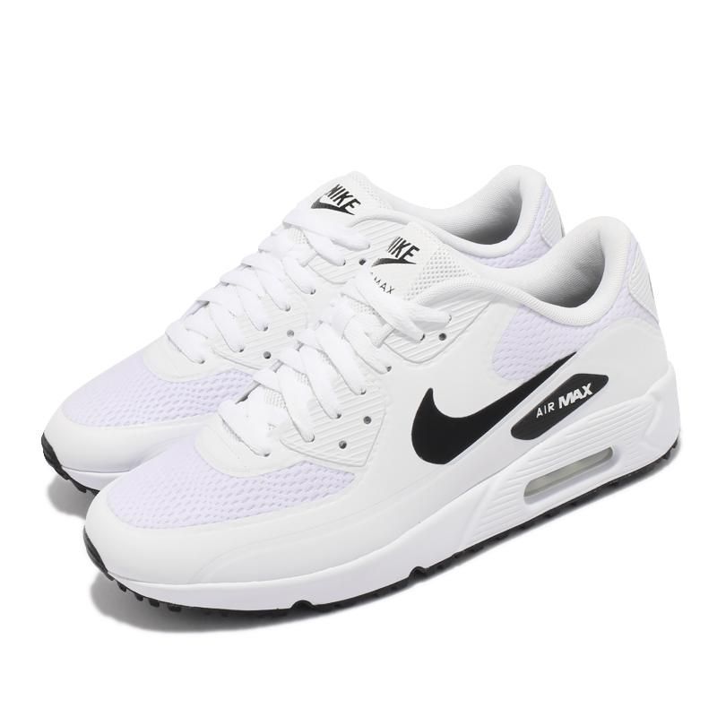 Nike 高爾夫球鞋Air Max 90 Golf 男鞋白黑無釘休閒鞋運動鞋CU9978-101