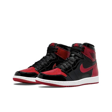 【NIKE 耐吉】Air Jordan 1 OG Patent Bred 黑紅 漆皮 流行款 休閒鞋 555088-063