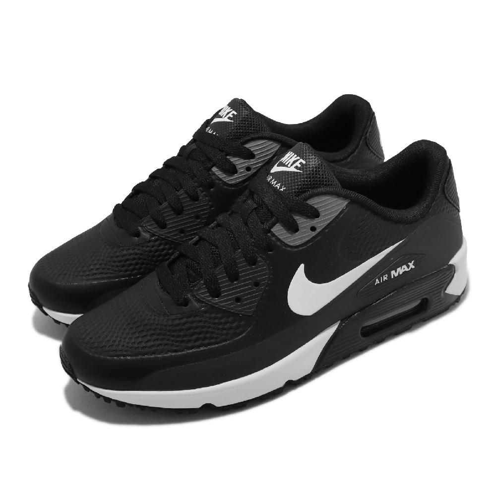 Nike 高爾夫球鞋Air Max 90 Golf 男鞋黑白氣墊止滑經典CU9978-002