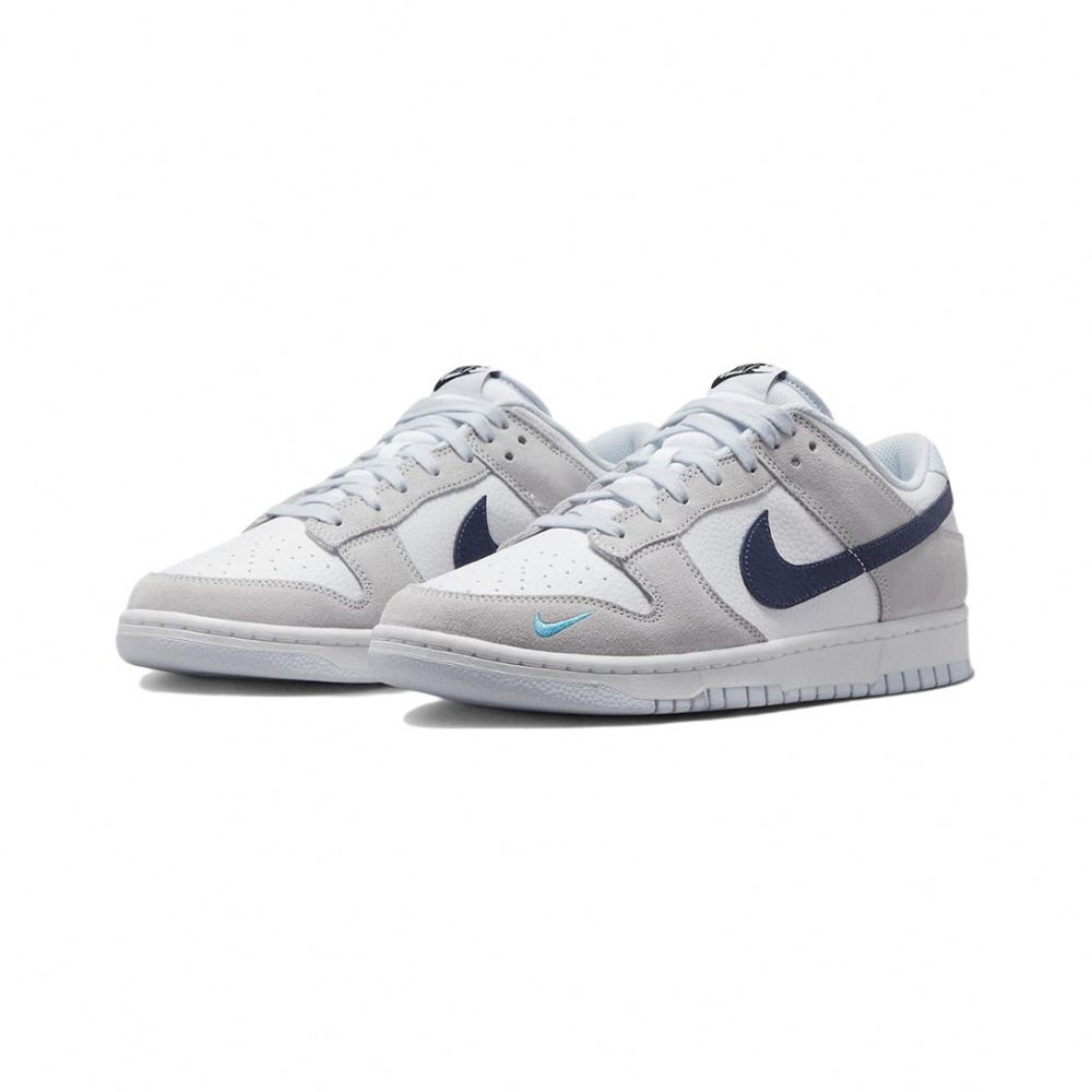 Nike Dunk Low Mini Swoosh Grey Navy 灰白藍FJ4227-001 - PChome 24h購物