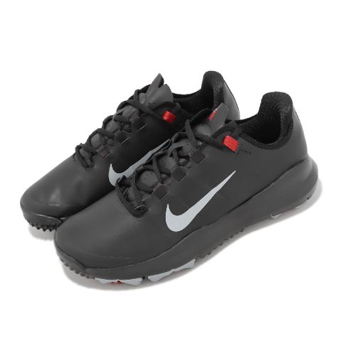 Nike 耐吉 高爾夫球鞋 TW 13 男鞋 寬楦 黑 紅 老虎伍茲 可拆式鞋釘 皮革 支撐 復古 運動鞋 DR5753-016