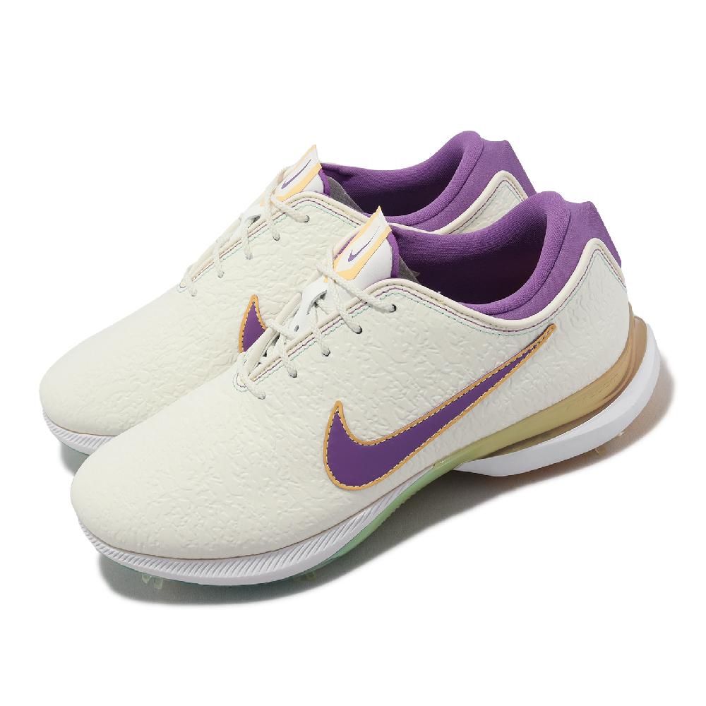 Nike 耐吉高爾夫球鞋Air Zoom Victory TR 2 NRG U21 男鞋白紫鞋釘高球