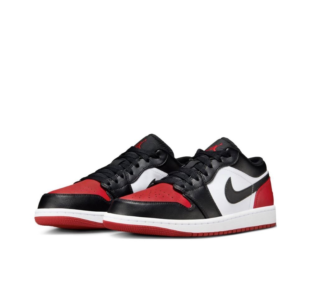 Air Jordan 1 Low Bred Toe 黑白紅芝加哥公牛黑紅腳趾553558-161