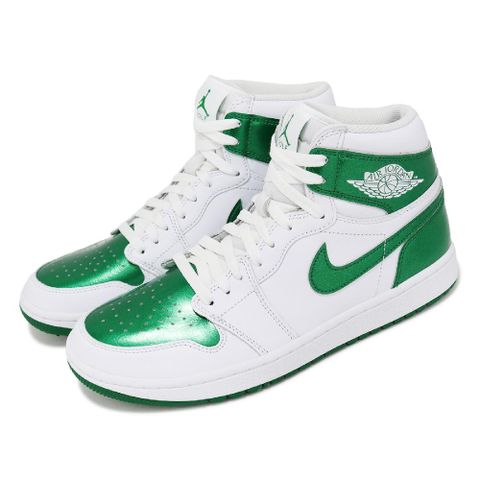 Nike 耐吉 高爾夫球鞋 Air Jordan 1 High G 白 金屬綠 男鞋 防水鞋面 休閒鞋 高球 一代 DQ0660-130