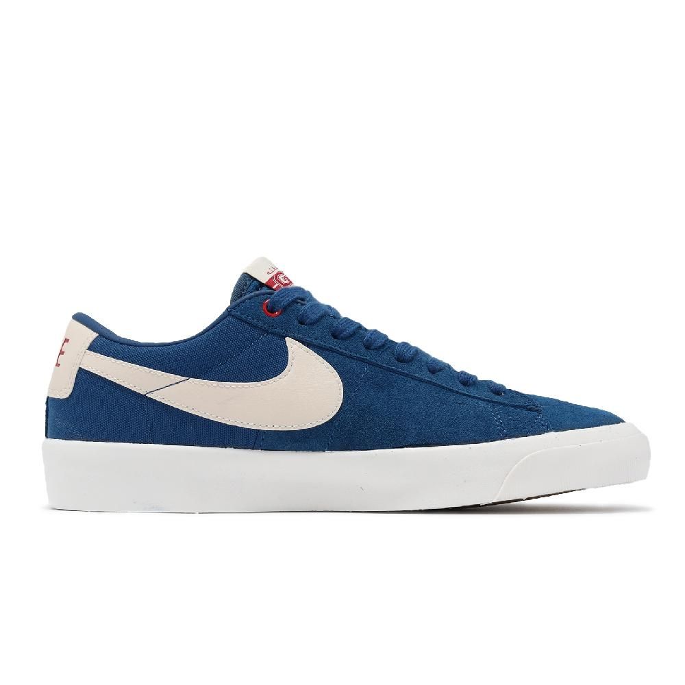 NIKE 耐吉   滑板鞋 SB Zoom Blazer Low Pro GT 男鞋 藍 米白 麂皮 氣墊 板鞋 運動鞋 DC7695-403