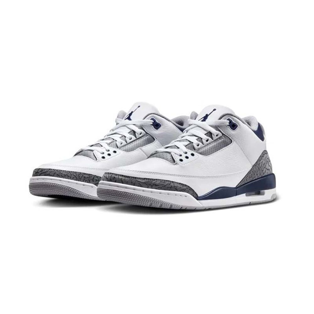 Air Jordan 3 Retro Midnight Navy 白灰午夜藍爆裂紋CT8532-140