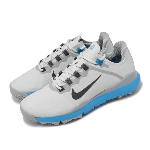 Nike 耐吉 高爾夫球鞋 TW 13 Wide 男鞋 寬楦 灰 藍 皮革 支撐 可拆釘 老虎伍茲 運動鞋 DR5753-001