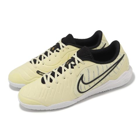 Nike 耐吉 室內足球鞋 Tiempo Legend 10 Academy 男鞋 黃 黑 低筒 皮革 DV4341-700