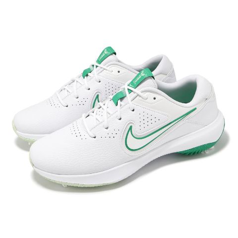 Nike 耐吉 高爾夫球鞋 Victory Pro 3 Wide NN 男鞋 寬楦 白 綠 防潑水鞋面 可拆釘 皮革 DX9028-103