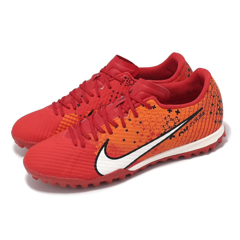 NIKE 耐吉   足球鞋 Zoom Vapor 15 Academy MDS TF 橘 紅 白 草地 男鞋 運動鞋 FD1168-600